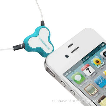 Earphones Splitter with Sucker Stand, Multi-functional Sucking Disc Stand